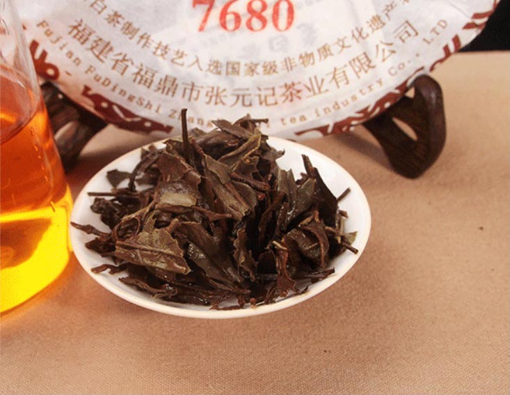 2014年白牡丹 7680 老白茶餅 茶葉