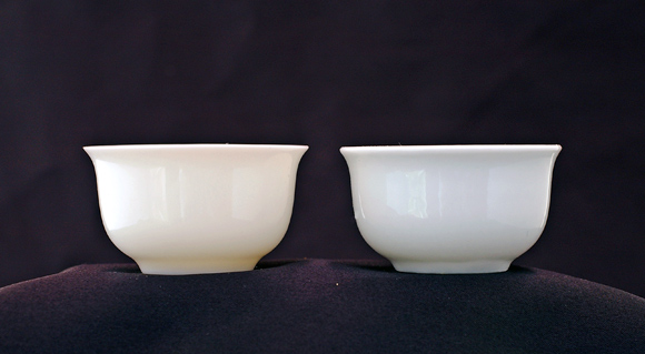 白玉瓷と白磁 茶杯