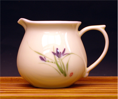 薄胎 茶海 手描き紫蘭
