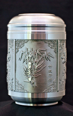 錫製茶缶 竹