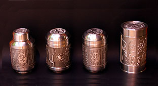 錫の茶筒 茶缶