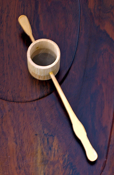 手づくり竹の茶こし小1